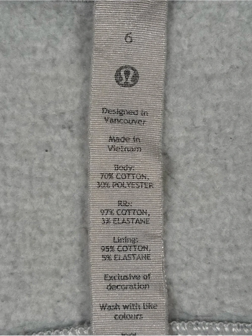 Lululemon Scuba Full-Zip Cropped Women’s 6 Gray Hoodie Sweatshirt Activewear